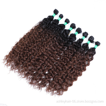 300G High Temperature Fiber 100% Synthetic Hair Moana Jerry Deep Curl Bundles